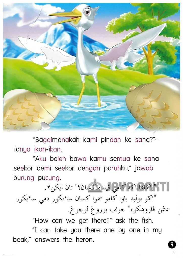 The Heron And The Crab (Eng-Malay-Jawi) - Jaya Bakti